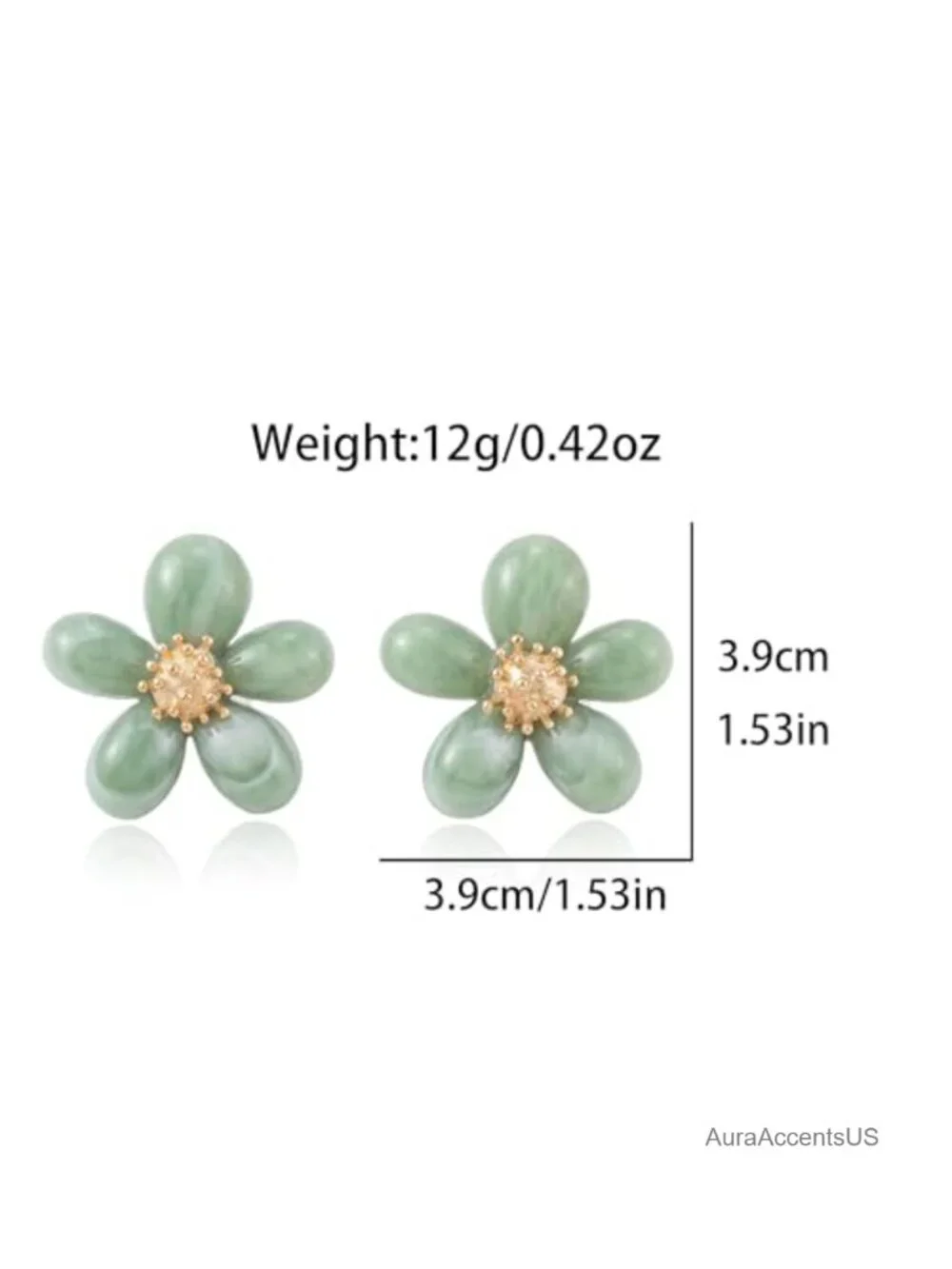 Acrylic Flower Stud Earrings Women Resin Petal Floral Statement Boho Jewelry